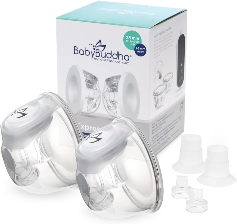 Hands Free Milk Collection Cups for Breast Pump, 8 Fl Oz Each, Large 2-Pack