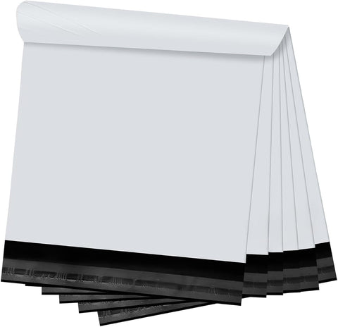 KKBESTPACK White Poly Mailers 9x12 in, Mailing Envelopes, 100 Pcs