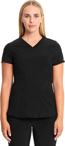 Cherokee Infinity Scrubs for Women V-Neck 4 Way Stretch 3 Pocket Scrub Top