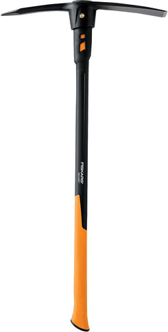 Fiskars Pro IsoCore 36" 2-in-1 Pickaxe & Hoe, Shock Reduction, 5 lb