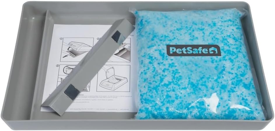 PetSafe Official ScoopFree Complete Reusable Tray - Includes 4.3 lb of Premium Blue Crystal Litter - Compatible with All ScoopFree Complete Automatic Self Cleaning Litter Box Systems