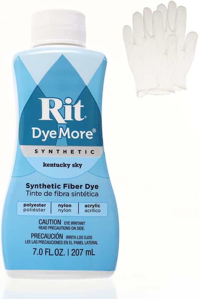 Rit DyeMore 7 Oz. Synthetic Liquid Fiber Dye Single Pack with Plastic Gloves for Clothing, Décor, and Crafts – Graphite
