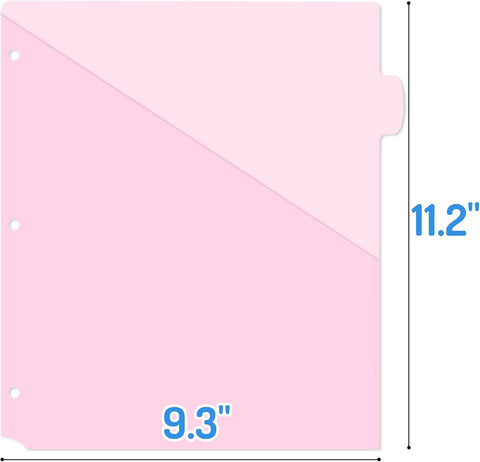 Forvencer 8 Count Dividers with Two Pockets, 8 tab Binder Dividers
