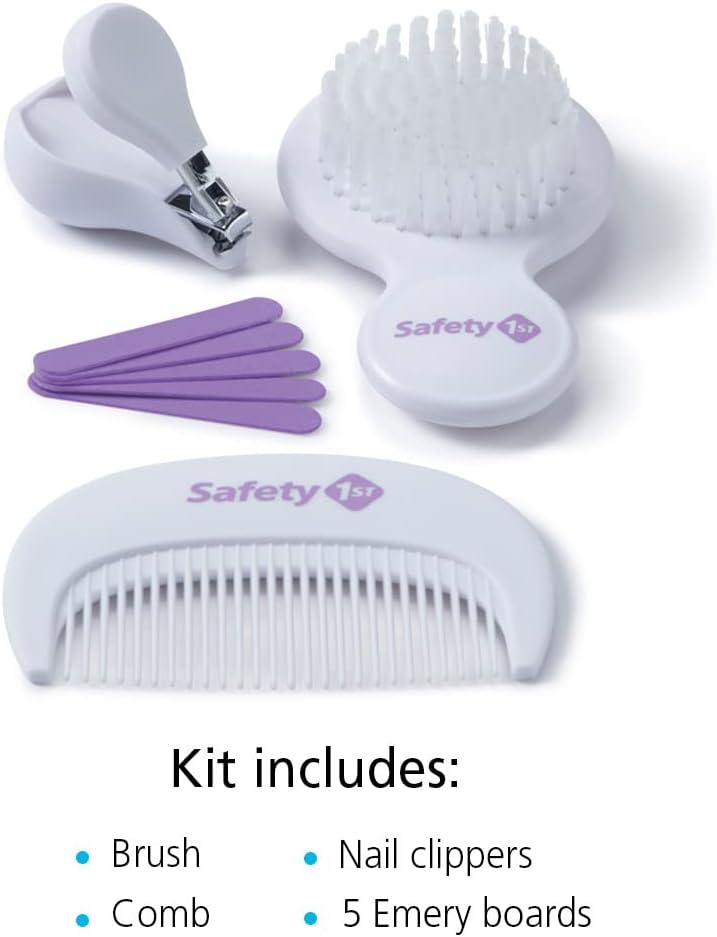 Safety 1st Deluxe Baby Healthcare and Grooming Kit, Pyramids Grape Juice, Newborn Baby Essentials, One Size, 24 Pieces