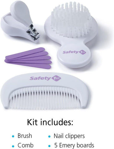 Safety 1st Deluxe Baby Healthcare and Grooming Kit, Pyramids Grape Juice, Newborn Baby Essentials, One Size, 24 Pieces