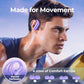 Wireless Earbuds V5.3 Bluetooth Headphones 90 Hrs Playtime Earbuds with Wireless Charging Case Power Display Over-ear Earphones with Earhooks Waterproof Stereo Headset for Android phone Workout Purple