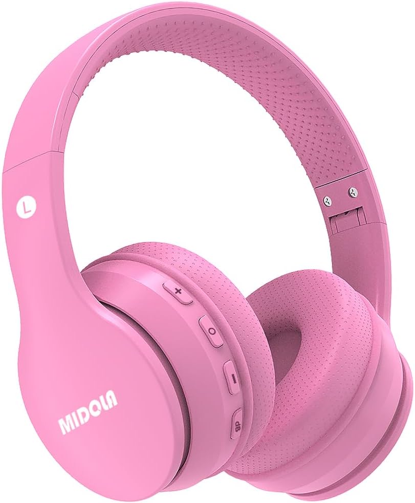 Kids Bluetooth Headphones Wireless 68 Hours,Safe Volume Limit 85/94dB Pink