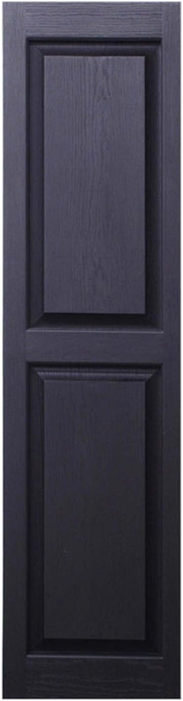 Polaris Homeside Raised Panel Vinyl Shutters (1 Pair) 14-1/2in. x 35in. - 050 Black