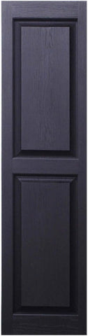 Polaris Homeside Raised Panel Vinyl Shutters (1 Pair) 14-1/2in. x 35in. - 050 Black