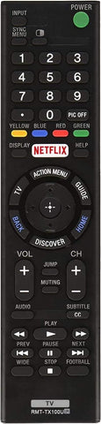 RMT-TX100U Universal Remote Control for Sony-TV-Remote All Sony LCD LED HDTV Smart bravia TVs - No Setup Needed