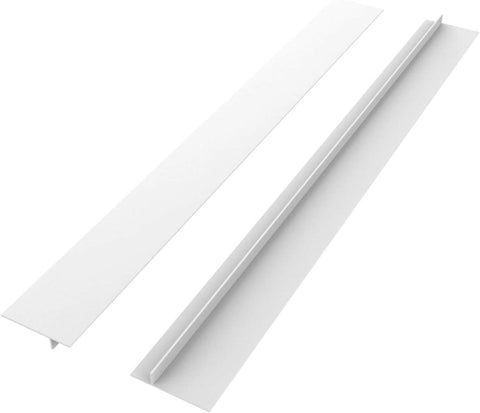 Stove Gap Covers (2 Pack), Easy to Clean Gap Fillers Between Counters and Stovetops, Oven, Washer，Furniture Easy to Install Heat Resistant, Black 25 Inches