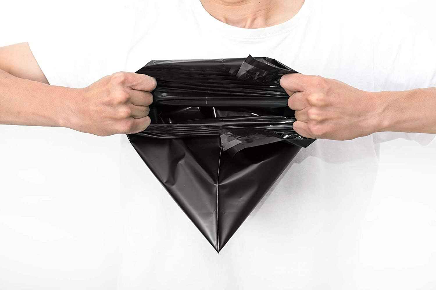 Poly Mailer Envelopes Shipping Bags Self Adhesive Waterproof Bags (Black), 12x15.5 500pc | Bulk poly mailers and shipping bags for clothes; mailing bags for packing shirts, hoodies, and apparel.