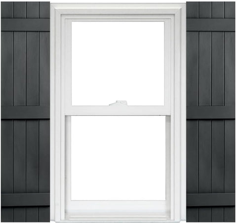 Polaris Homeside 4 Board and Batten Joined Vinyl Shutters (1 Pair) 14-1/2in. x 55in. - 610 Indigo Blue