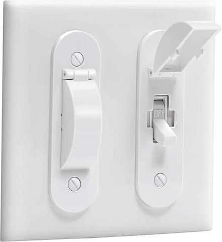 Wall Switch Guard, Child Proof Light Switch Cover Guard | Toggle Style | Light Switch Protection | Keep Toggle Switch in On or Off Position | 1 Pack, White