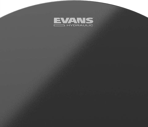 Evans Hydraulic Drum Heads - B14HBG - Drum Head with Layer of Oil - Supresses Unwanted Overtones - Ideal for Rock, Metal, & Funk - Black, 14 Inch