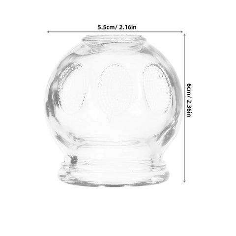 Mipcase 7 Pcs Glass Cupping Set, Chinese Acupoint Glass Fire Cupping Kit for Massage Therapy, for Myofascial Massage, Muscle