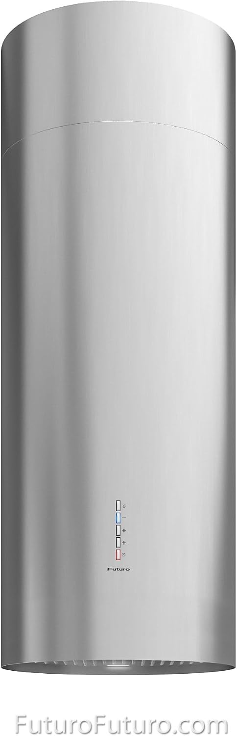 Futuro Futuro 14-Inch Jupiter Island Range Hood, Cylindrical Kitchen Vent (Stainless)
