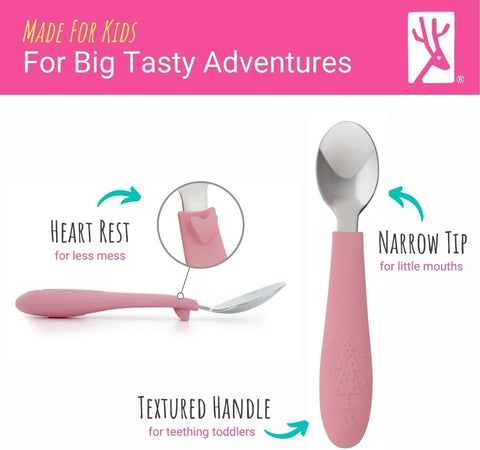 Elk and Friends Baby/Toddler Silverware with Silicone Handles | 6pcs