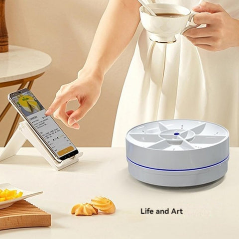 Ultrasonic Dish Washer Portable Turbo Dishwasher, Vegetable Washing Machine Household Sink Dishwasher Device B
