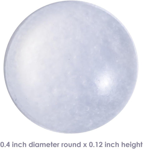 Juminiz 200 Pieces Cabinet Door Bumpers, 0.4inch Round Silicone Clear