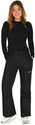 Arctix Women's Insulated Snow Pants, Black, Large Short