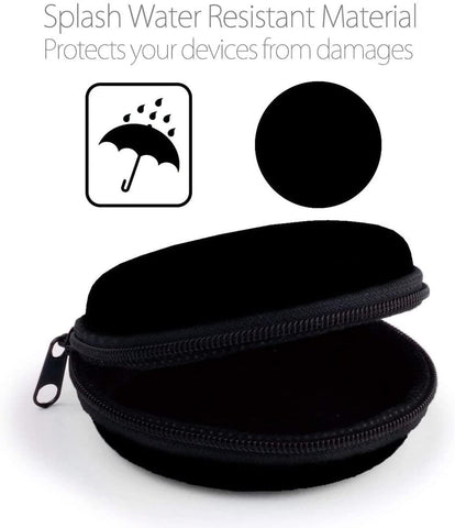 Earphone Case MAS CARNEY Headphone Earbud Hard Protective Carrying Case Bag