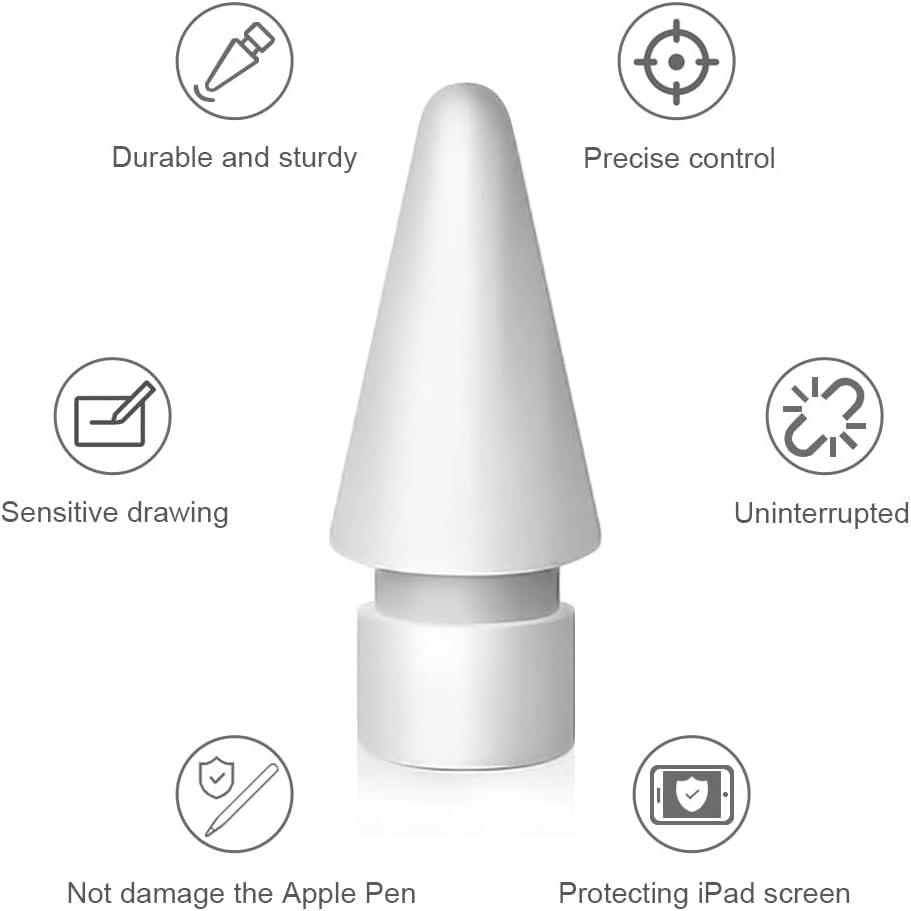 Replacement Tips for Apple Pencil USB-C/ 1st Generation/ 2nd Generation Tip(12 Pack)