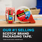 Scotch Heavy Duty Shipping Packing Tape, Clear, Shipping and Packaging Supplies, 1.88 in. x 54.6 yd., 1 Tape Roll