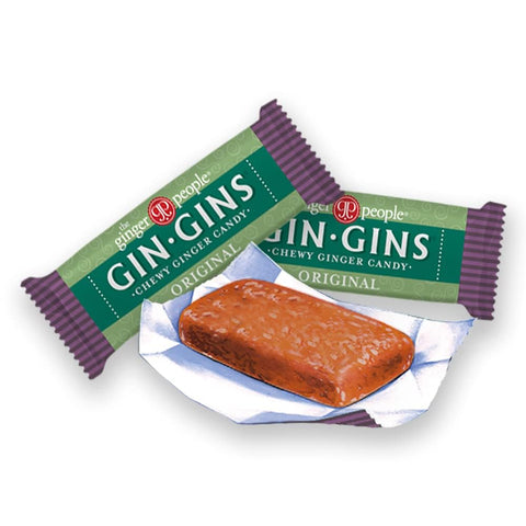 GIN GINS Original Ginger Chews Made w/ Fresh Ginger 3oz 12Pk