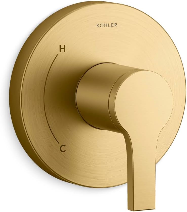 Kohler TS35320-4-2MB, Elate Rite-Temp Valve Trim, Vibrant Brushed Moderne Brass, Premium Bathroom Valve, Easy to Use
