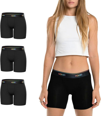 Woxer Boxer Shorts for Women - 5" Baller Boy Shorts Underwear, Soft Modal, Chafe Free - Breathable & Moisture-Wicking