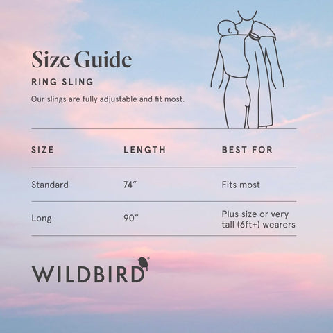 WildBird - Ring Sling Baby Carrier - 0-36 Months (up to 35 lbs) - Standard (74") Willow & Bronze Ring - Front, Hip or Back Carry - Adjustable Fit - Natural Linen - Baby Essentials - New Mom Gifts