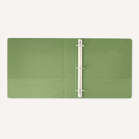 Amazon Basics 3 Ring 1.5 inch Binders with Round Metal Rings, Holds 275 Sheets, Assorted Colors, 4-Pack