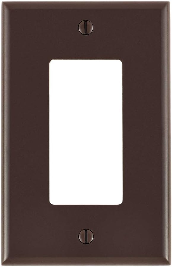 Leviton + 80601-W 1-Gang Decora/GFCI Device Wallplate + Midway Size + Thermoset + Device Mount + White