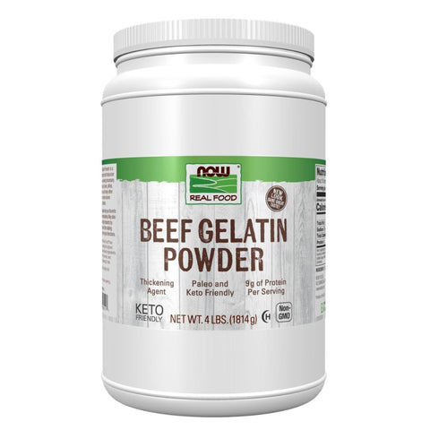 NOW Foods, Beef Gelatin Powder, Natural Thickening Agent, Source of Protein, 4-Pound