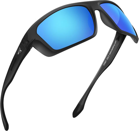 KastKing Huzzah Polarized Sport Sunglasses for Men and Women, Wrap Design
