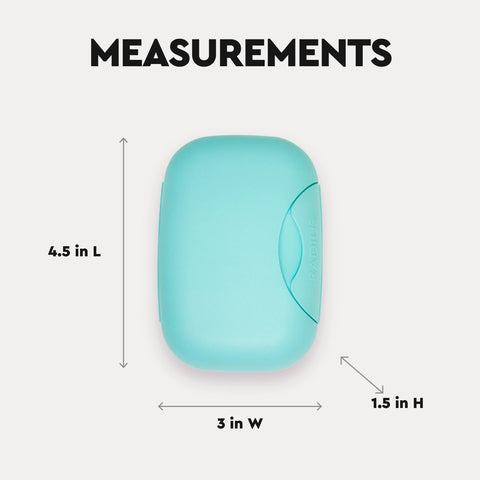 RADIUS Soap Travel Case, BPA-Free Recycled Plastic, Leakproof, Portable for Bathroom, Gym, Home, Camping - Light Blue
