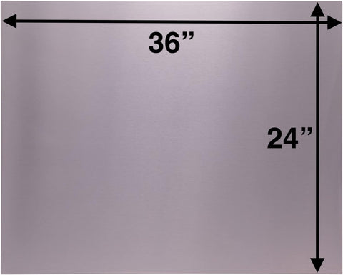 Stainless Steel Backsplash, 36 X 24, Flat Panel