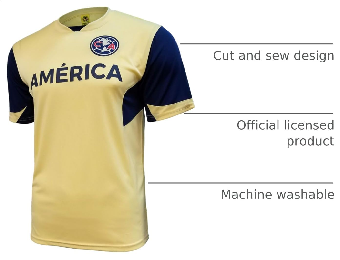 Icon Sports Officially Licensed Club America Game Day Jersey-Inspired Shirt - Unisex Adult
