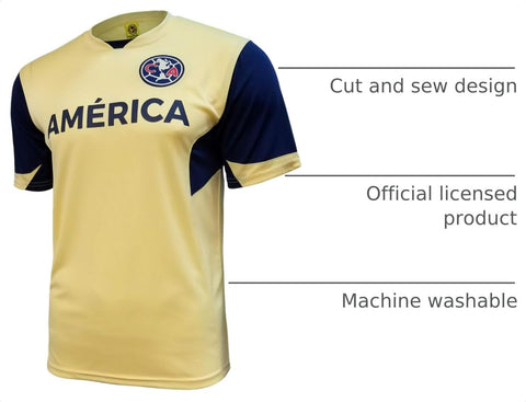 Icon Sports Officially Licensed Club America Game Day Jersey-Inspired Shirt - Unisex Adult