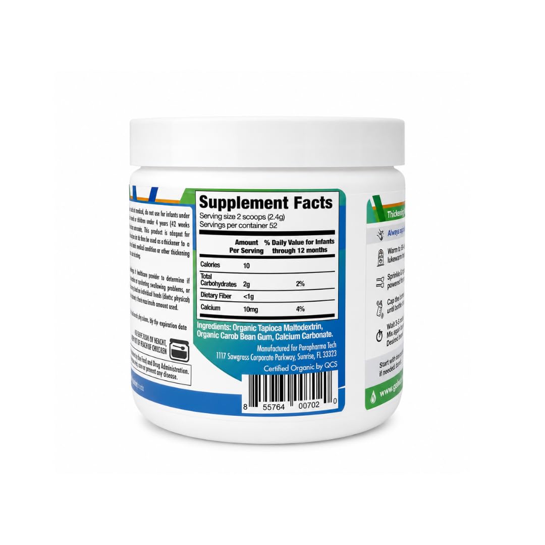 Gelmix Infant Thickener for Breast Milk & Formula, 4.4 oz Jar