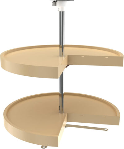 Rev-A-Shelf 2 Tier Pie-Cut Plastic Lazy Susan for Corner Base Cabinets, 24"