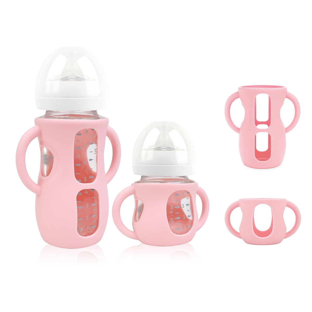 2-Pack Silicone Sleeves for Philips Avent Glass Bottles 4 & 8 oz