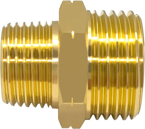 Hooshing 2PCS Garden Hose Adapter 1/2" NPT Male to 3/4" GHT Male Connector