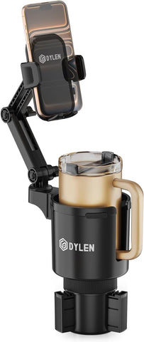 DYLEN Cup Holder Phone Holder for Car, 2 in 1 Cup Holder Phone Mount