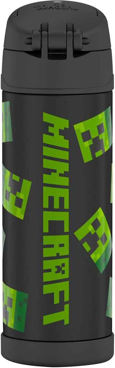 THERMOS FUNTAINER Water Bottle with Spout, 16oz, Minecraft