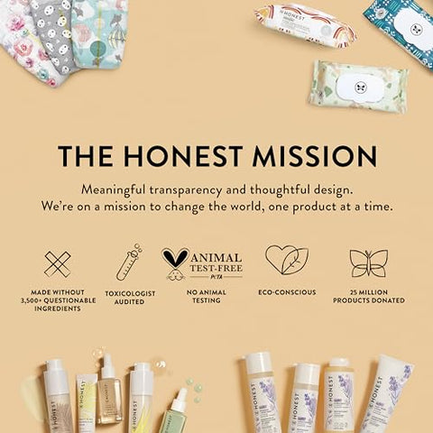 The Honest Company Clean Conscious Diapers | Plant-Based, Sustainable | Young at Heart + Rose Blossom | Super Club Box, Size 2 (12-18 lbs), 124 Count