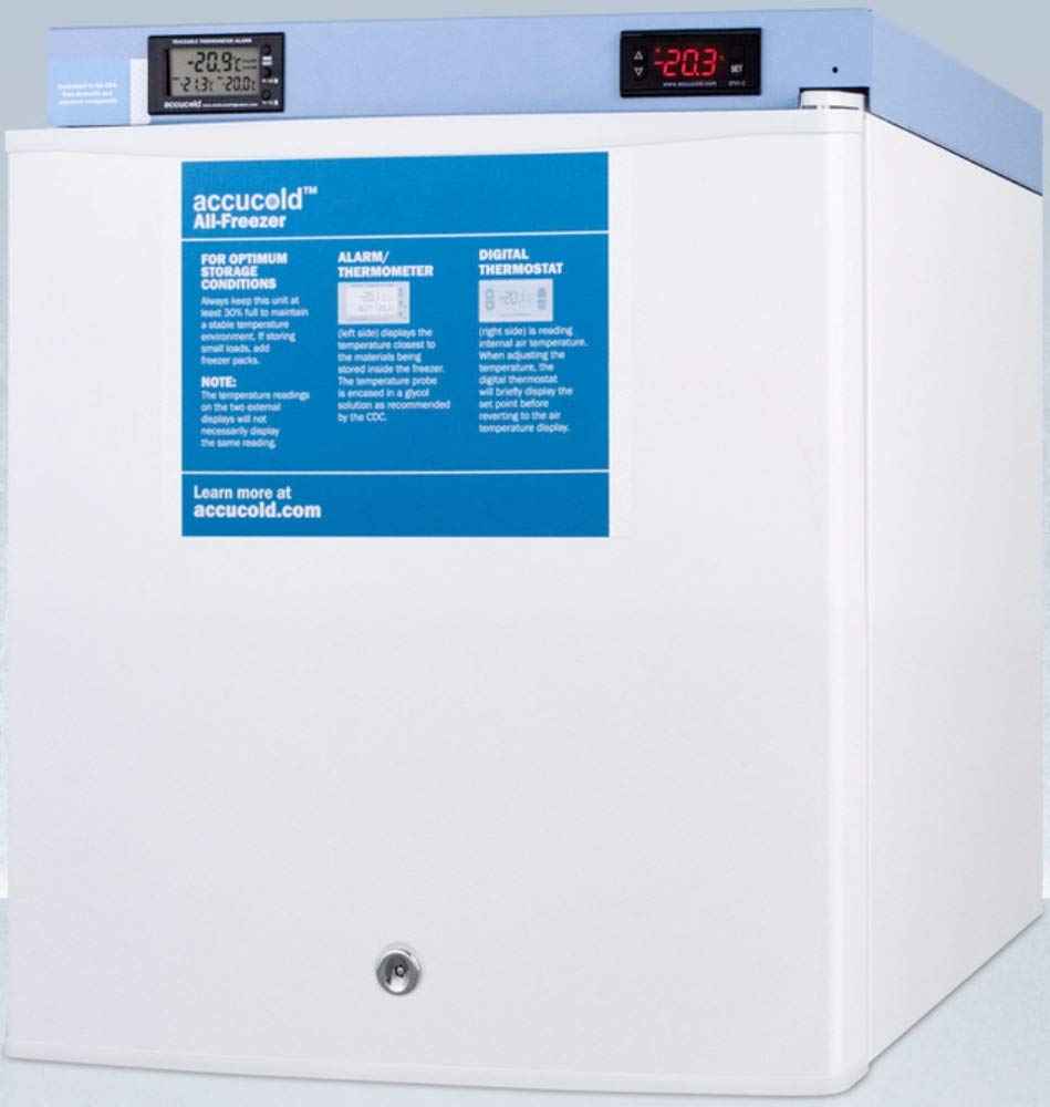 Accucold 19" Compact Medical Freezer, White - FS24LMED2