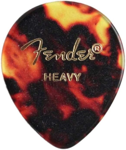 Fender Classic Celluloid Guitar Picks 347 Shape, Guitar Accessories, Tortoise Shell, Medium, 12-Pack