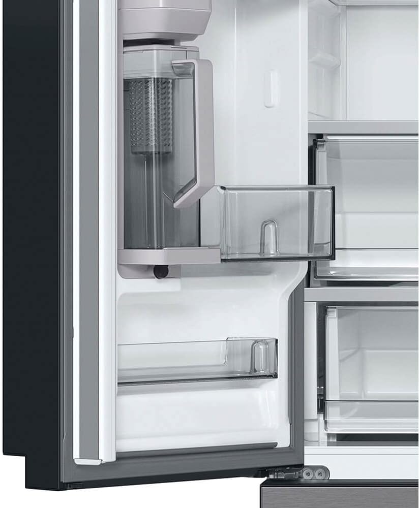 Samsung 24 Cu. Ft. Bespoke Counter Depth 3-Door French Door Refrigerator with AutoFill Water Pitcher, Stainless Steel, RF24BB6200QLAA